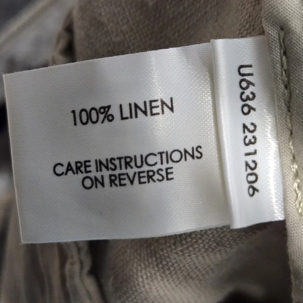 BRITISH INDIA Traveler Size 36 Shorts Lightweight 100% LINEN Beach Vacay Resort